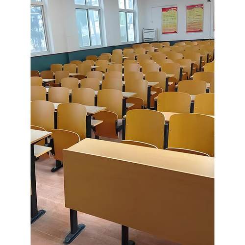 学校阶梯教室排椅连体桌椅会议室报告厅座椅多媒体固定凳子