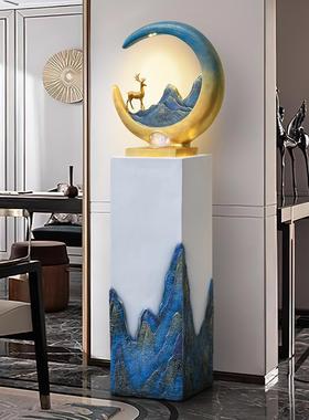 轻奢风水球客厅流水喷泉摆件落地循环水加湿器电视柜旁高端装饰品