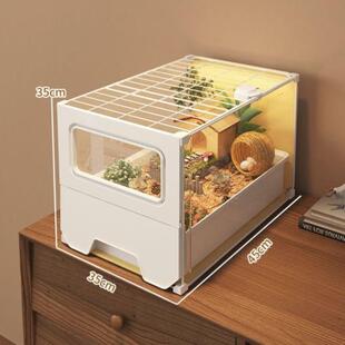 饲养箱特小别墅家用大号造景箱养殖保温箱 芦丁鸡笼子抽屉式