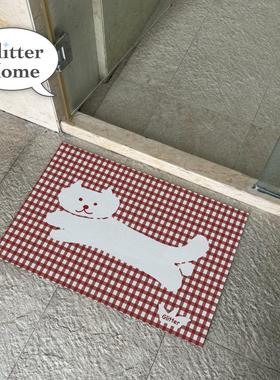 Glitter Home小猫吸水凉垫矽藻泥地垫软ins吸水防滑化妆室浴室脚