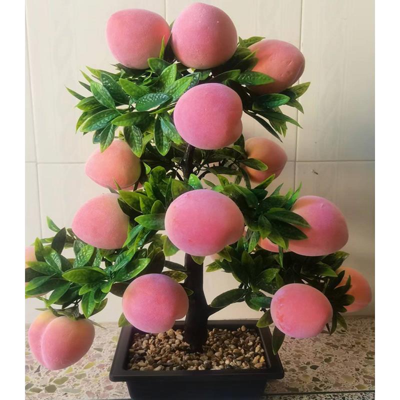 人造花摇钱树室内花假花装饰花大盆栽客厅电视柜绿色植物塑料花装