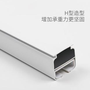 窗帘杆子配件 窗帘轨道滑轮直轨重型加厚静音窗帘盒双轨导轨侧顶装