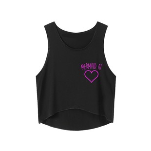 heart mermaid Tops Women 女背心 Tank CamisoleFashion Vest