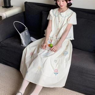 上衣宽松甜妹风夏日半 2025新款 韩版 日系甜美独特可爱裙子短袖 衬衫