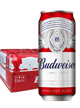 百威啤酒500ml*12/18/24听 新老包装随机 330ml小罐 江浙沪皖包邮