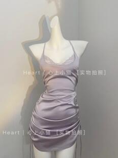 莫吉托｜性感可外穿睡裙女小胸吊带睡衣丝绸睡袍家居服二件套