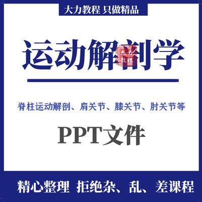 运动解剖学课件教学肩关节膝关节脊柱上下肢肌肉解剖培训PPT