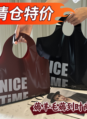 服装店手提袋时尚礼品袋高级购物袋衣服包装袋加厚女装塑料袋Y140