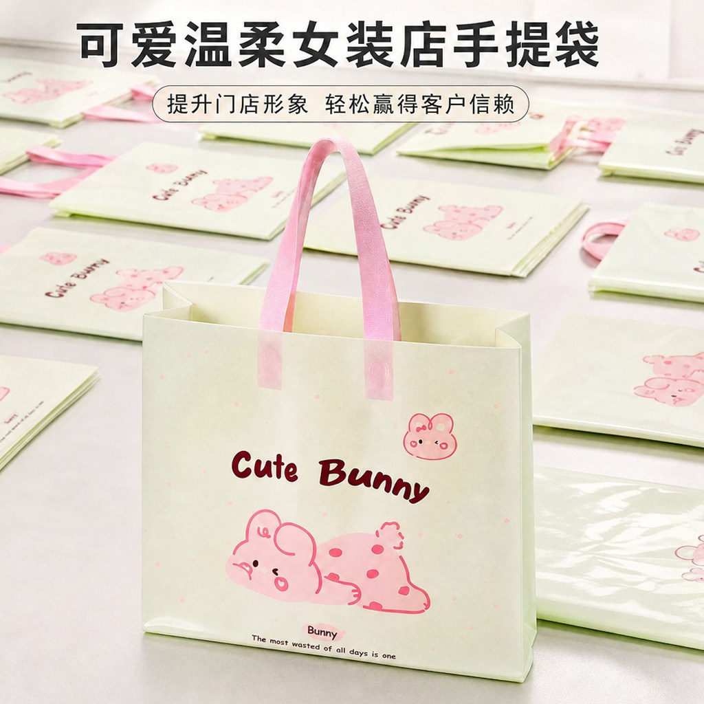可爱服装店手提袋童装店购物袋精致女装礼品袋塑料袋加厚批发X361