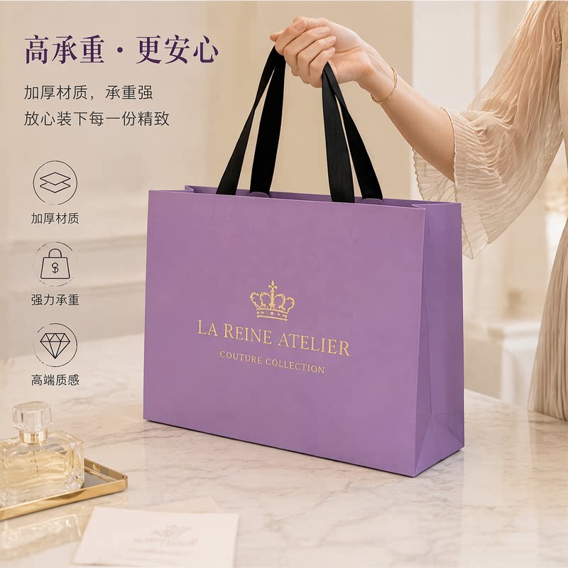 服装店手提袋名媛风礼服女装袋名媛加厚包装袋品牌服饰礼品袋Y489