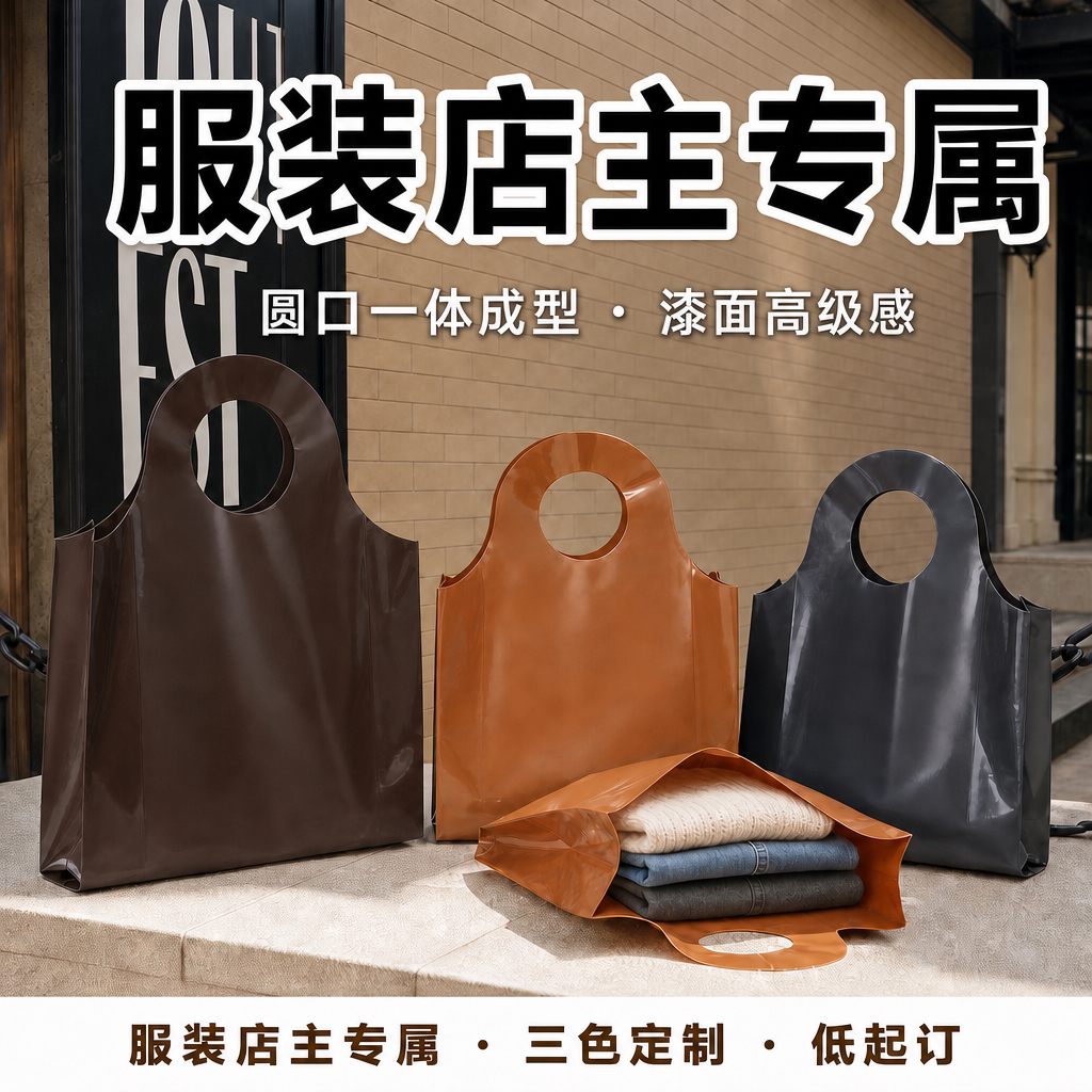 服装店高级感塑料手提袋定制