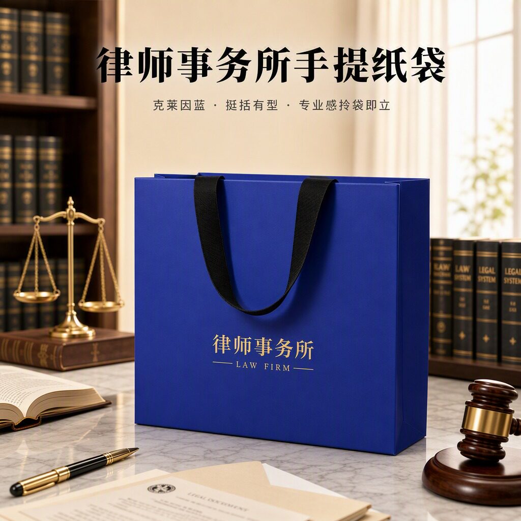 纸袋手提袋律所法务咨询诚信专业资料加厚礼盒袋购物袋定制Y594