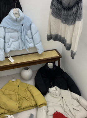 一善计感简约披肩90新国标145g保暖羽绒服外套(配针织披肩)86650