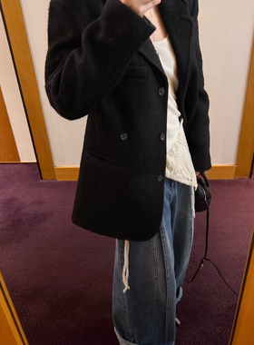 A一善冬上新经典宽松时尚气质羊毛外套（含81羊毛）S25194