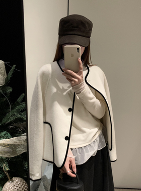 一善韩系赫本风气质温柔羊毛外套（含100澳毛）10716W24