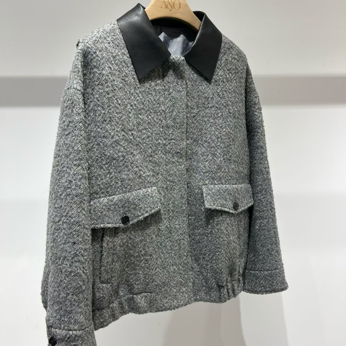 一善冬上新Joc｜皮领拉链外套羊毛外套含57羊毛85L233