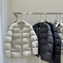 善+-冬上新韩系圆领保暖中长款保暖羽绒服外套q3352