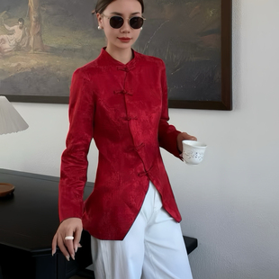 含70真丝 3560 立领盘扣显瘦短外套 一善早春上新高级新中式