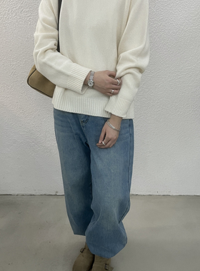 一善设计金标全毛圆领保暖毛衣（含100羊毛）c05416