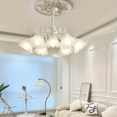 A French chandelier, a sweet, romantic bedroom light, a ligh