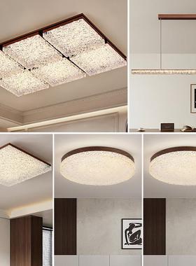 A new walnut-wood-skinned light set in the living room, 2025