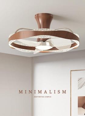 Bedroom fan lamp. Old walnut wood, new invisible fan, one si