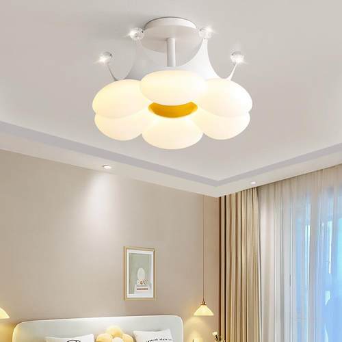 The bedroom snorts a modern light for the girls crown flowe