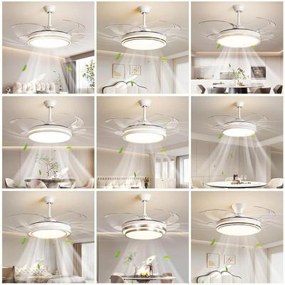 The modern condensed bedroom fan-lighted chandelier-channel