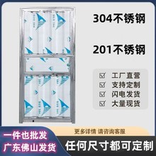 加厚304不锈钢门家用卫生间厕所门简易铁皮单门工程单双开门定制