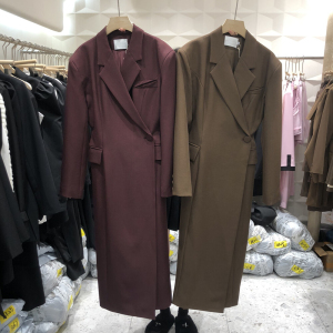 十三行秋季西装女外套2023新款气质复古高级感中长款过膝西装大衣