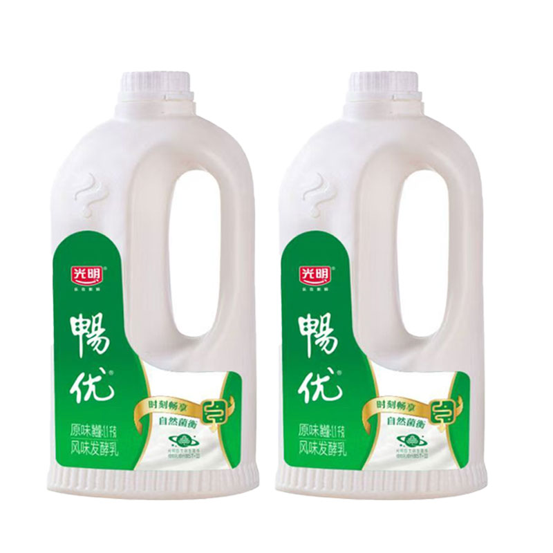 光明畅优1.1kg桶装酸奶