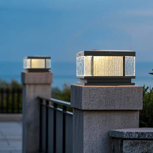 林爵太阳能柱头灯户外防水