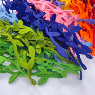 幼儿园环创diy吊饰走廊环境装饰无纺布叶藤挂饰柳条绿叶壁饰隔断