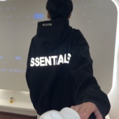 ESSENTIALS复线3M反光高街字母潮牌卫衣FOG加绒情侣连帽衫 男女