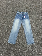 冰蓝色Vintage501牛仔裤90S复古水洗cleanfit长裤手擦毛絮15盎司