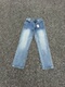 冰蓝色Vintage501牛仔裤 90S复古水洗cleanfit长裤 手擦毛絮15盎司
