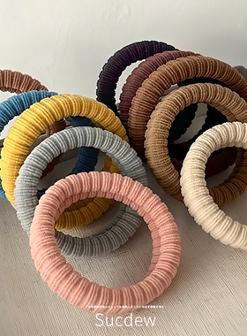 5根~黑色扎头发绳粗发圈成人时尚丸子头发饰高马尾绑头发头绳头饰