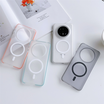 适用华为Mate70手机壳mate70pro透明磨砂磁吸mate60pro+全包防摔超薄保护套瓦楞硬壳pura80pro新款高级感男女