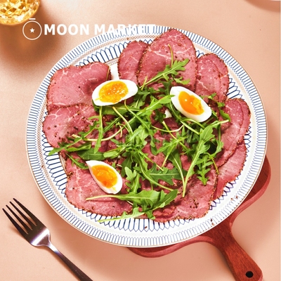 黑胡椒牛肉片熟制解冻后食用健身