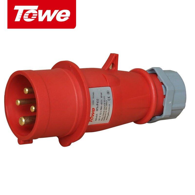TOWE（同为）32A工业连接器工业插头/机房PDU航空插头4芯公头IPS-