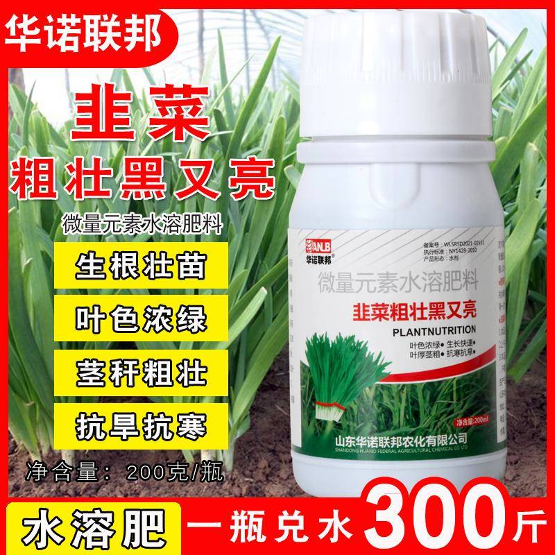 韭菜粗壮黑又亮韭菜专用水溶肥料生根壮苗叶厚叶嫩肥厚粗壮叶面肥