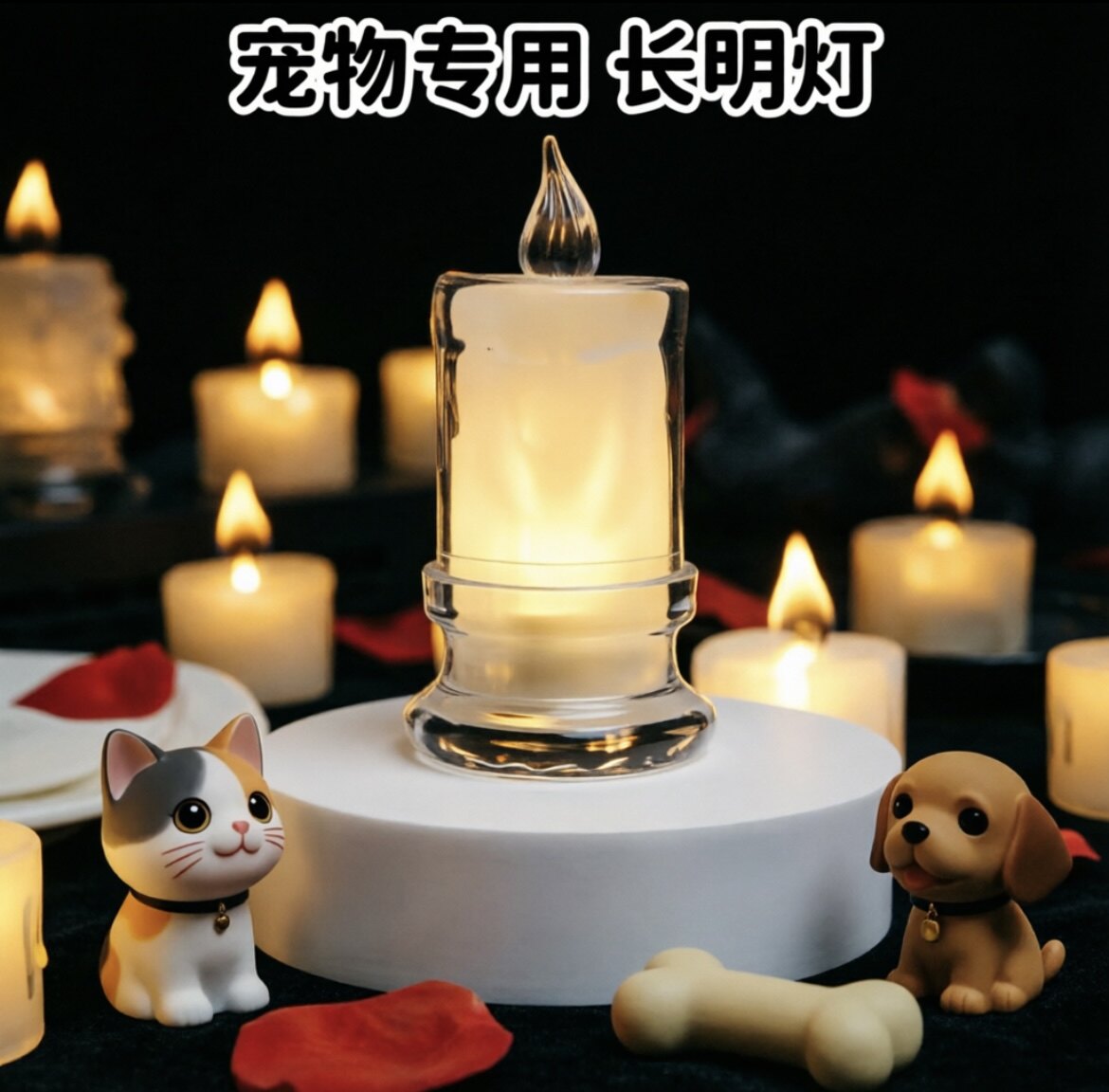 宠物祭祀猫咪长明灯去世狗狗长明灯纪念离世头七爱宠长明灯中元节