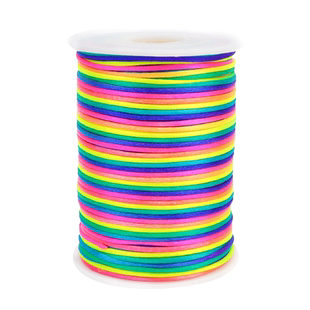 端午节五彩绳立夏蛋兜彩色线绳 diy手工编织手链五色七彩编发彩绳