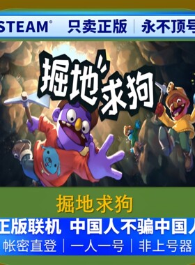 Steam正版租号 掘地求狗租号 在线联机 账密直登 一人一号不顶号
