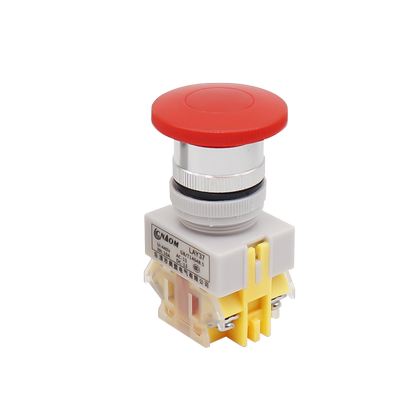 奥盟自复位蘑菇头红黄绿按钮开关