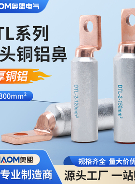 DTLF铜铝线鼻子小头国标铜鼻子25/35/50/70300平方方线耳过渡接头
