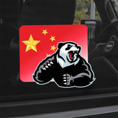 中国熊猫国防军车贴摩托车电动车汽车贴纸划痕遮挡个性 防水贴画