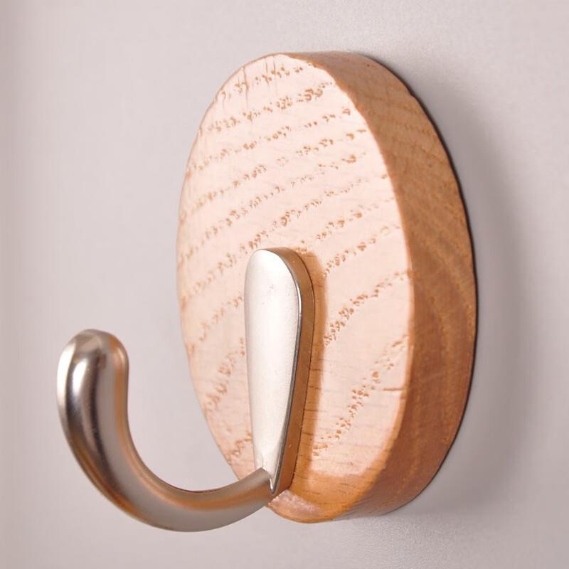 百山春瑞实木挂钩挂衣钩壁挂玄关门后木质墙上衣帽钩简约风挂钩衣