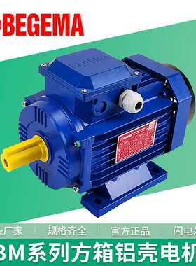 卧式安装交流三相异步电机铝壳纯铜方箱意大利ABB款246级蓝银灰色