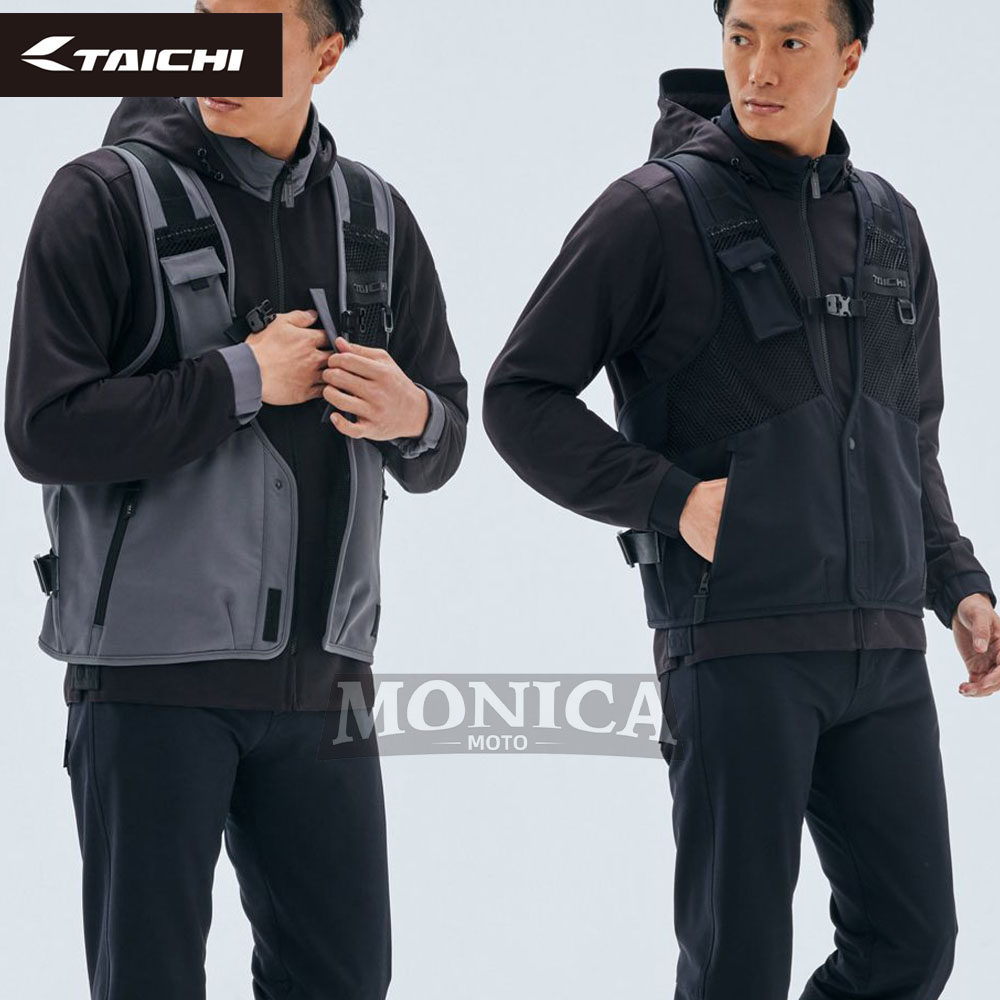 日本TAICHI春夏季摩托车网眼透气防摔骑行服机车时尚背心男RSJ347